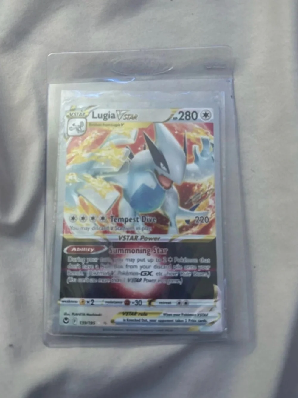 Pokemon Lugia VSTAR Trading Card - White, Blue, Red